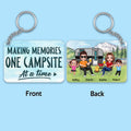 Happy Campers Family Doll Couple & Kids Camping Personalized Acrylic Keychain