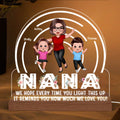 Happy Grandma Grandkids Light Up This Personalized Acrylic Custom Shape LED Night Light