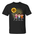 Happiness Is Being A Grandma Sunflower Happy Doll Kids Personalized Shirt
