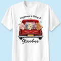 Happiness Is Being A Grandma Mom Birth Month Flowers Truck Personalized Shirt, Mother's Day gift for Moms, Grandmas